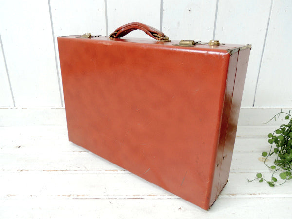 【REXBILT】レザー製×真鍮・ヴィンテージ・アタッシュケース/ブリーフケース/鞄 USA