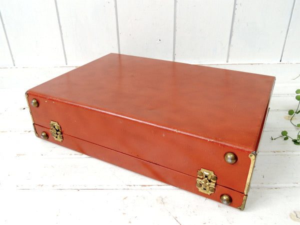 【REXBILT】レザー製×真鍮・ヴィンテージ・アタッシュケース/ブリーフケース/鞄 USA