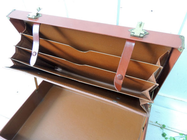 【REXBILT】レザー製×真鍮・ヴィンテージ・アタッシュケース/ブリーフケース/鞄 USA