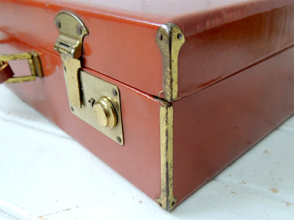 【REXBILT】レザー製×真鍮・ヴィンテージ・アタッシュケース/ブリーフケース/鞄 USA