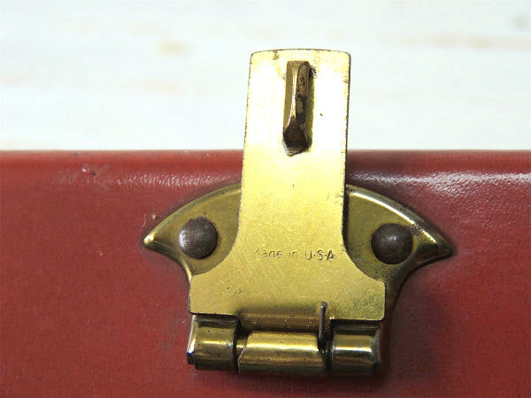 【REXBILT】レザー製×真鍮・ヴィンテージ・アタッシュケース/ブリーフケース/鞄 USA