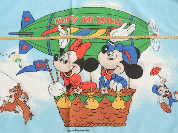 ミッキー&ミニー ディズニー 飛行船柄 ヴィンテージ ピロケース 枕カバー USA