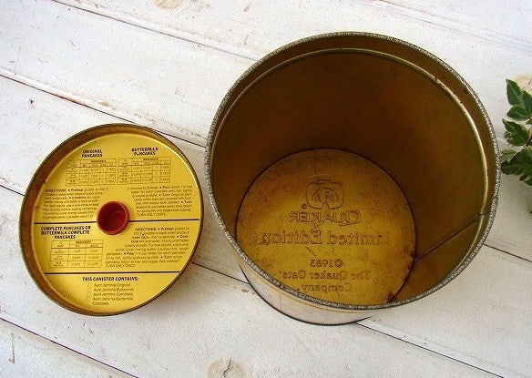 Aunt Jemima 限定品・パンケーキミックス・80's ヴィンテージ・ティン缶 USA