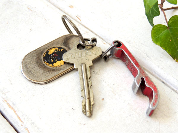 【1984 JAMESビール】ビンテージ・アドバタイジング・ボトルオープナー・鍵・キーホルダー