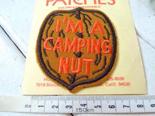 I'M A CAMPING NUT キャンプ 大好き アメリカンビンテージ・デッドストック・ワッペン
