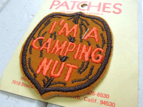 I'M A CAMPING NUT キャンプ 大好き アメリカンビンテージ・デッドストック・ワッペン