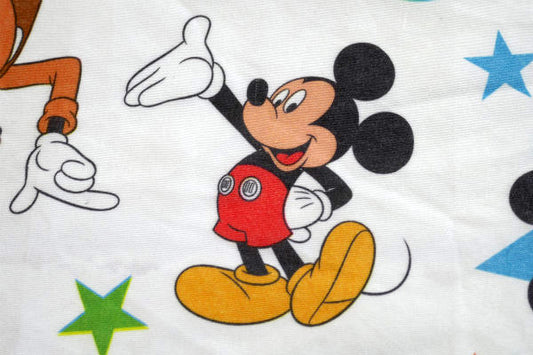 ミッキー&フレンズ ディズニー 星 モチーフ カラフル ベビーサイズ ユーズドシーツ ベビーシーツ