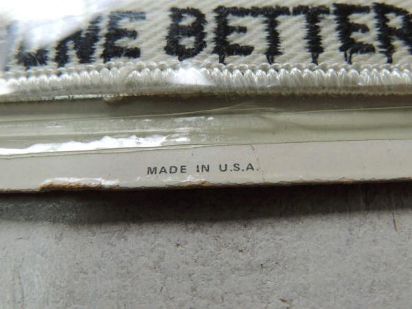 星条旗・フラッグ アメリカよりよい国はない・メッセージ・ビンテージ・ワッペン・刺繍・デッドストック