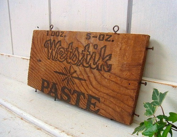 Wetstik アメリカンビンテージ・ウッドプレート 木製 サイン USA 看板 木箱