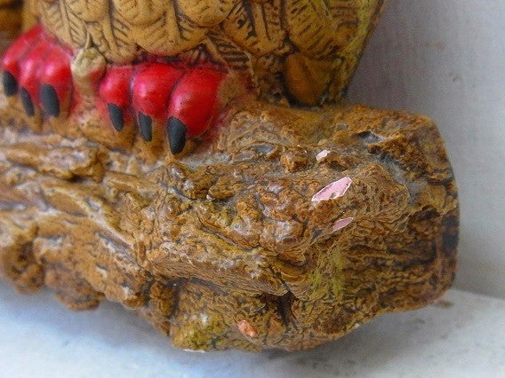 フクロウ親子・セラミック製・ヴィンテージ・壁飾り/ウォールデコ