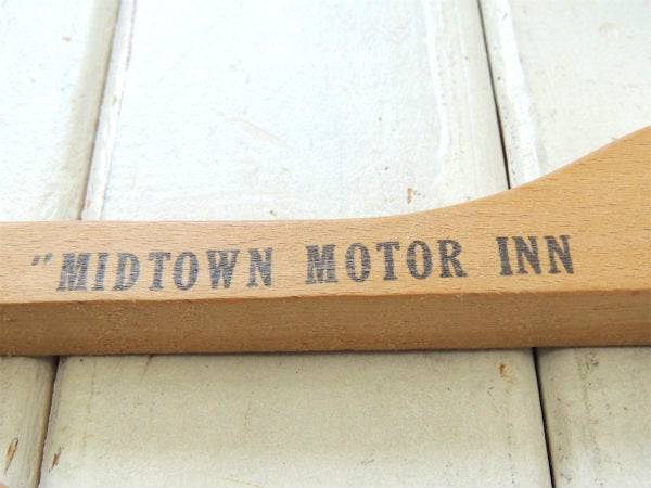 【MIDTOWN MOTOR INN】木製・ビンテージ・ハンガー・ USA・ミッドセンチュリー