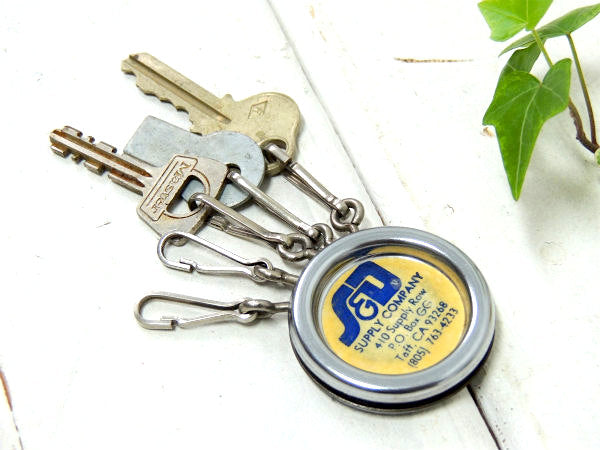 【S&D・oil】アドバタイジング・キーホルダー・鍵3本付き・USA・ビンテージ・工業系