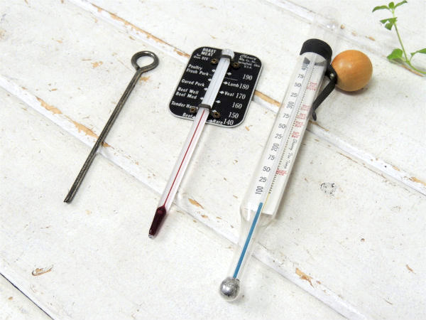 クッキング・サーモメーター 1950's 温度計・ヴィンテージ・キッチン雑貨・デッドストック・箱付き　USAアメリカンビンテージ
