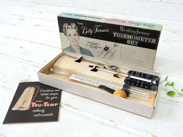 クッキング・サーモメーター 1950's 温度計・ヴィンテージ・キッチン雑貨・デッドストック・箱付き　USAアメリカンビンテージ