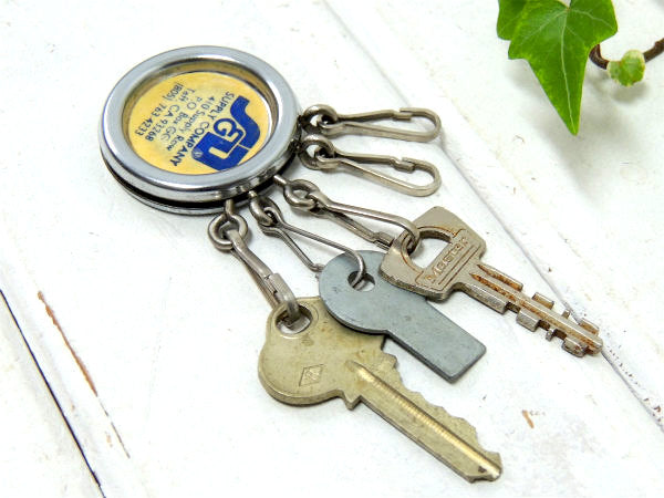 【S&D・oil】アドバタイジング・キーホルダー・鍵3本付き・USA・ビンテージ・工業系