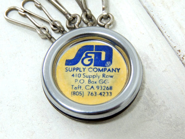 【S&D・oil】アドバタイジング・キーホルダー・鍵3本付き・USA・ビンテージ・工業系