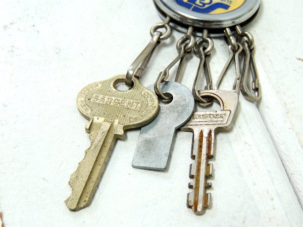 【S&D・oil】アドバタイジング・キーホルダー・鍵3本付き・USA・ビンテージ・工業系