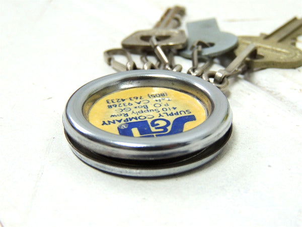 【S&D・oil】アドバタイジング・キーホルダー・鍵3本付き・USA・ビンテージ・工業系