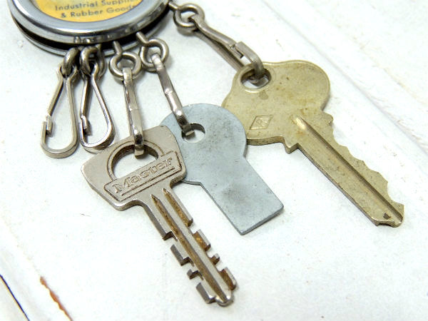 【S&D・oil】アドバタイジング・キーホルダー・鍵3本付き・USA・ビンテージ・工業系