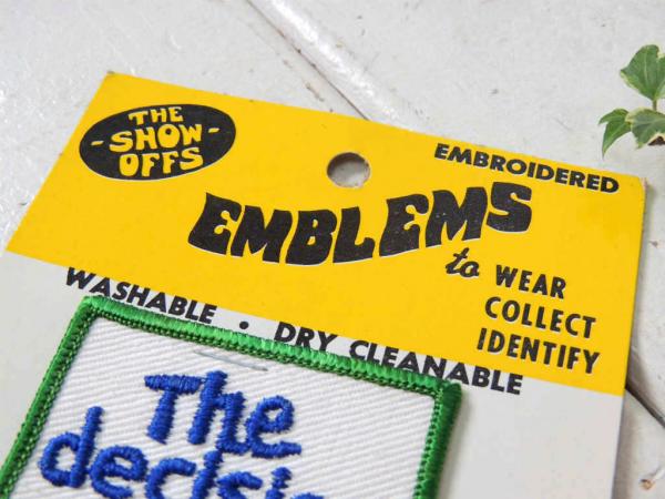 ファイナルアンサー!! 1970s・メッセージ・ヴィンテージ・ワッペン・刺繍・デッドストック