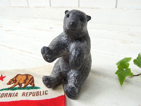 【WE Wolf】ハンドメイド彫刻・ソープストーン製・ヴィンテージ・熊/ペーパーウェイト/置物