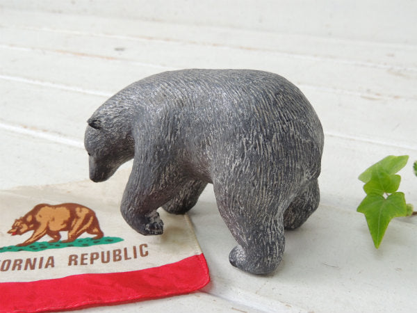 【WE Wolf】ハンドメイド彫刻・ソープストーン製・ヴィンテージ・熊/ペーパーウェイト/置物