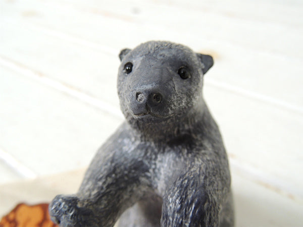 【WE Wolf】ハンドメイド彫刻・ソープストーン製・ヴィンテージ・熊/ペーパーウェイト/置物