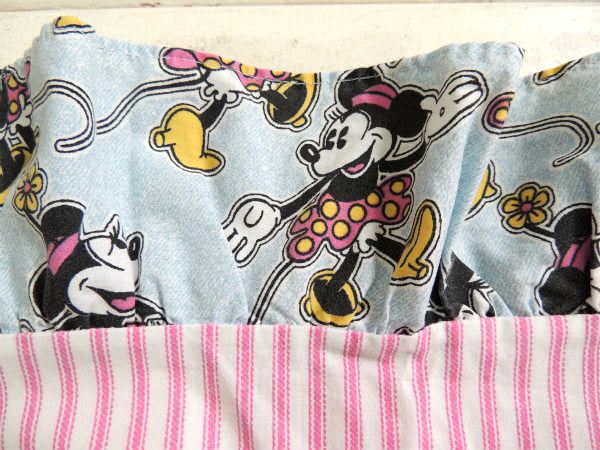 【ミニーマウス】可愛いフリル付き・ヴィンテージ・ピロケース/枕カバーUSA