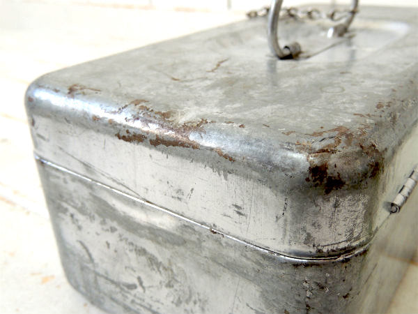 インダストリアル・工業系・シルバーカラー・鍵付き・ヴィンテージ・ツールボックス・ツールケース・工具箱