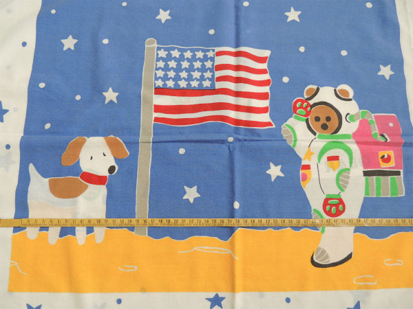 【GEAR BEAR】宇宙服&星条旗柄・ギアベア・ヴィンテージ・ピロケース/枕カバー USA