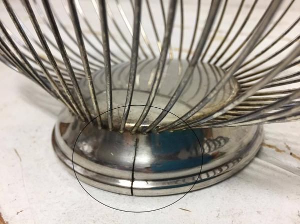 イタリア製・シルバープレート・ヴィンテージ・ワインバスケット/ボトルスタンド/ワインパニエ