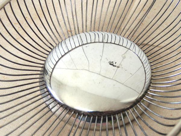 イタリア製・シルバープレート・オーバル型・ヴィンテージ・ワイヤーバスケット/ブレッドバスケット