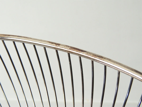 イタリア製・シルバープレート・オーバル型・ヴィンテージ・ワイヤーバスケット/ブレッドバスケット