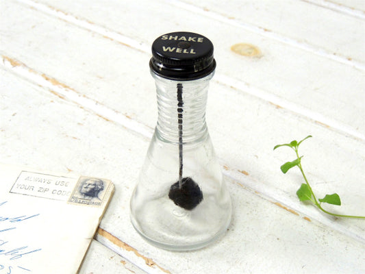 KIWI・シューポリッシュ 1940~1950年・アンティーク・ガラス 容器・ボトル・瓶・USA