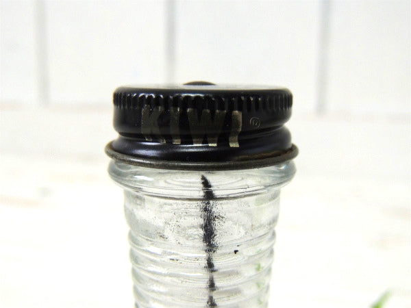 KIWI・シューポリッシュ 1940~1950年・アンティーク・ガラス 容器・ボトル・瓶・USA