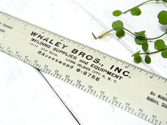 ニューヨーク WHALEY BROS アドバタイジング  ビンテージ ルーラー 定規 文房具 USA