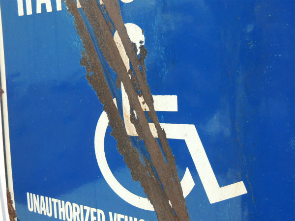 HANDICAPPED・パーキング ホーロー・ストリートサイン・ビンテージ・看板・駐車サイン