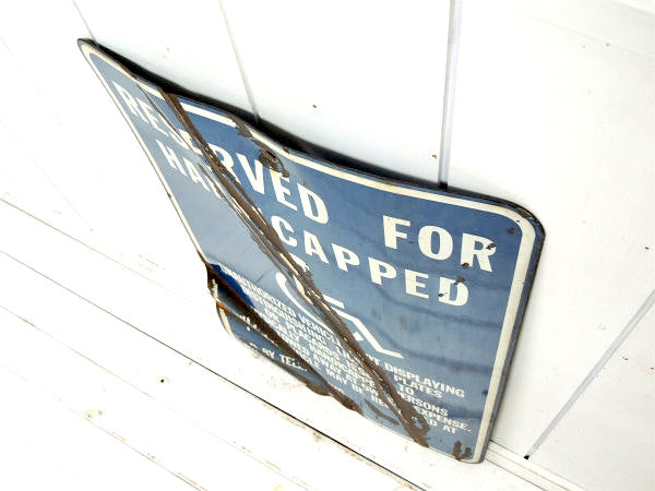 HANDICAPPED・パーキング ホーロー・ストリートサイン・ビンテージ・看板・駐車サイン