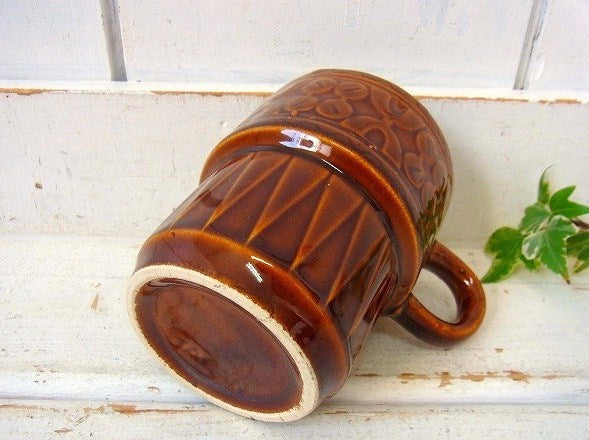 【NEVCO】レトロなデザインの陶器製・デッドストック・ヴィンテージ・マグカップ