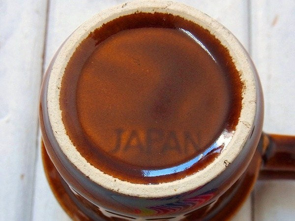 【NEVCO】レトロなデザインの陶器製・デッドストック・ヴィンテージ・マグカップ