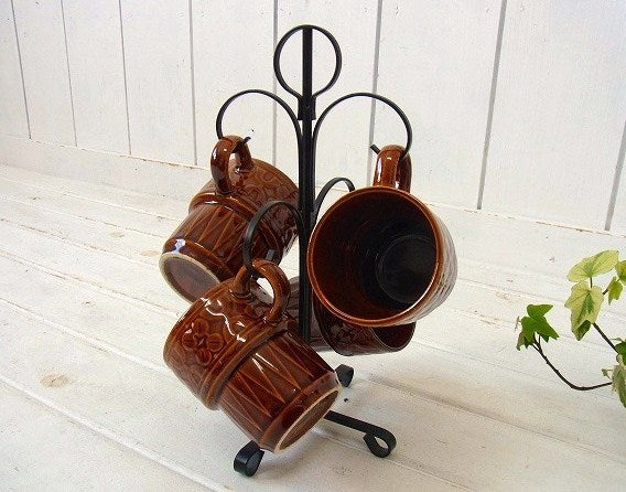 【NEVCO】レトロなデザインの陶器製・デッドストック・ヴィンテージ・マグカップ