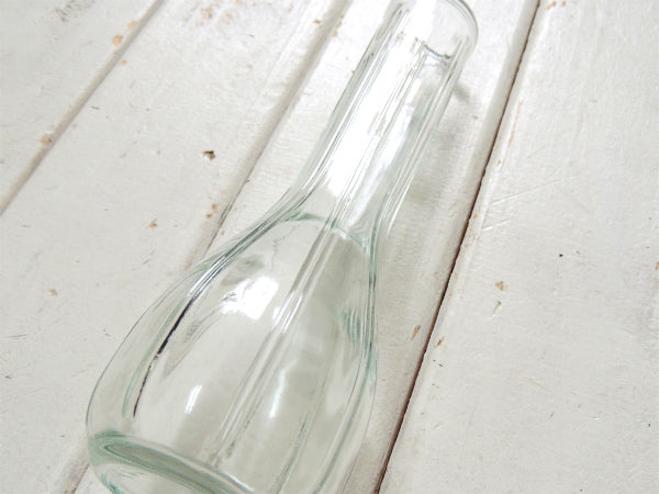 PGC・USA 縦リブ柄・クリアガラス・ヴィンテージ・フラワーベース・花瓶・ インテリア・花器