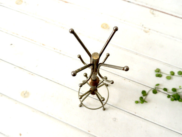 コートハンガー形・ヴィンテージ・卓上スタンド・ジュエリーホルダー USA アクセサリー フック