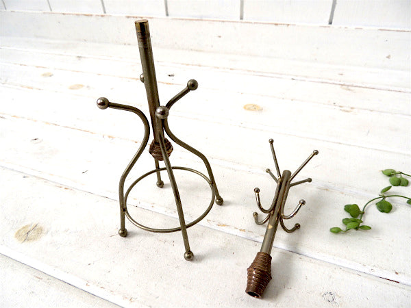 コートハンガー形・ヴィンテージ・卓上スタンド・ジュエリーホルダー USA アクセサリー フック