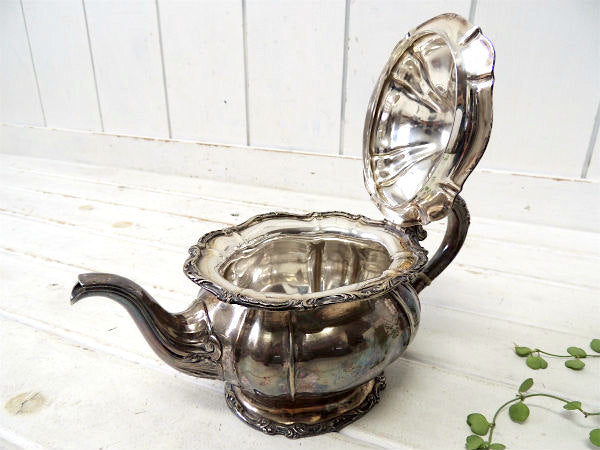 【GORHAM】ゴーハム・シルバー製・アンティーク・ティーポット/ポット/銀食器 USA