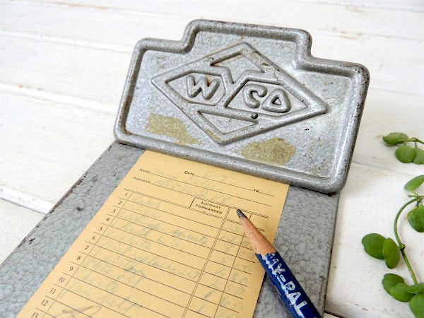 【WYCO】メタル製・アドバタイジング・ヴィンテージ・クリップボード/工業系・バインダー