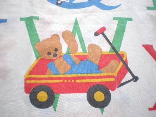 USA　動物&乗り物・アルファベット柄・ユーズドシーツ(1/2)