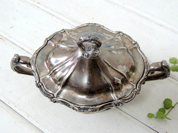 【GORHAM】ゴーハム・シルバー製・アンティーク・シュガーポット/お砂糖入れ/銀食器 USA