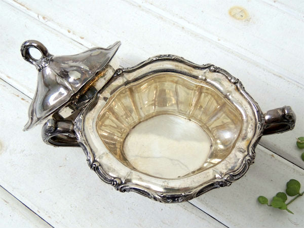 【GORHAM】ゴーハム・シルバー製・アンティーク・シュガーポット/お砂糖入れ/銀食器 USA