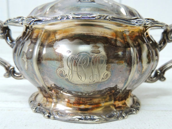 【GORHAM】ゴーハム・シルバー製・アンティーク・シュガーポット/お砂糖入れ/銀食器 USA